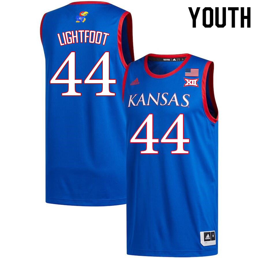 Youth #44 Mitch Lightfoot Kansas Jayhawks College Basketball Jerseys Sale-Royal